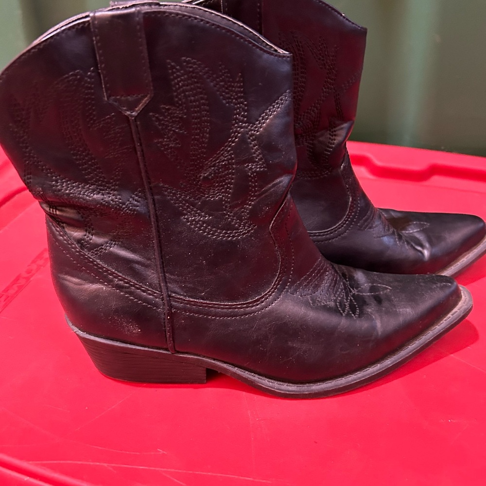 Black ankle boots